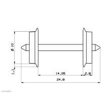 Roco 40178 - Wechselstrom-Radsatz