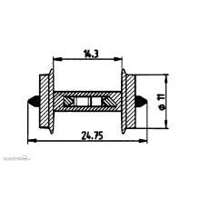 Roco 40186 - Widerstands-Radsatz