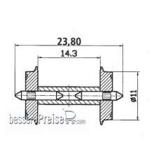 Roco 40193 - DC-NEM-Normradsatz