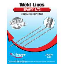 Mirage Hobby 272001 - Weld Lines sc.1/72 length:100cm(WhiteMet in 1:72