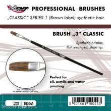 Mirage Hobby 100044 - MIRAGE BRUSH FLAT HIGH QUALITY CLASSIC SERIES 1 size 3