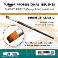 Mirage Hobby 100061 - MIRAGE BRUSH FLAT HIGH QUALITY CLASSIC SERIES 2 size 8