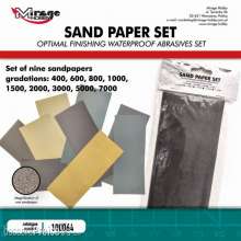 Mirage Hobby 100064 - MIRAGE SAND PAPER (9 pcs: 400, 600, 800, 1000, 1500, 2000, 3000, 5000, 7000,)