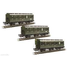 Lenz 41160-80 - Wagen-Set mit 3 preußischen Abteilwagen, DB Ep. 3b