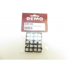 Bemo 4288000 - H0m Isolier-Schienenverbinder, 20 Stück