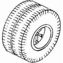 Weinert 4395 - Doppelreifen mit durchbrochener Trilex-Felge z. B. Krupp Titan