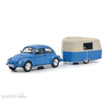 Schuco 450268300 - VW Käfer 1600i m Eriba Puck blau 1:43