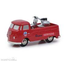 Schuco 450563600 - Pic.VW T1 Prit. VESPA SERV. rot