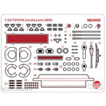 NUNU-BEEMAX NE24025 - TOYOTA Corolla Levin AE92, Grade UP Parts in 1:24