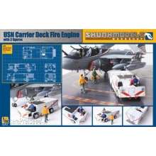 SKUNKMODEL Workshop SW-48007 - USN FIRE EINGINE with 3 figures in 1:48