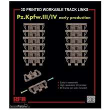 Rye Field Model 2013 - Workable track links for Pz. Kpfw. III /IV early production (3D printed )