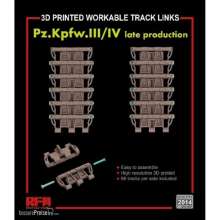 Rye Field Model 2014 - Workable track links for Pz. Kpfw. III /IV late production (3D printed )