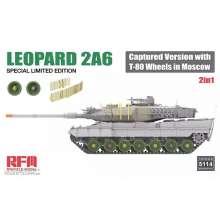 Rye Field Model 5114 - Leopard 2A6 Captured Version with T-80 Wheels in Moscow 2 in 1 Limited Edition