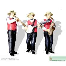 Prehm-Miniaturen 500134 - Dixieland Musiker - Band mit drei Musikern