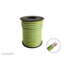 Schönwitz 50367 - 25m Drillingslitze für Weichen 3x 0,14mm² grün / weiß / gelb