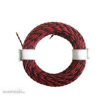 Schönwitz 50962 - 10m LIYV Doppellitze Zwillingslitze 2x 0,04mm² rot schwarz verdrillt