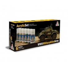 Italeri 510000440 - Acryl Set WWII Military Allied Army