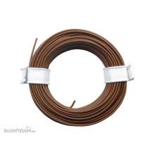 Schönwitz 51009 - 10 Meter Ring Miniaturkabel Litze flexibel LIY 0,25mm² braun