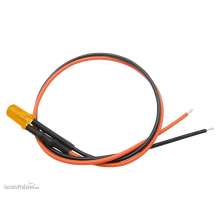 Schönwitz 51246 - 10 Stück LED 5mm eingefärbt mit Anschlusskabel und Widerstand orange diffus