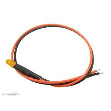 Schönwitz 51251 - 10 Stück LED 3mm eingefärbt mit Anschlusskabel und Widerstand orange diffus