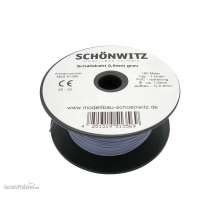 Schönwitz 51356 - 100 Meter Draht Kupferschaltdraht Schaltdraht 0,5mm 1-adrig grau