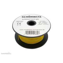 Schönwitz 51360 - 100 Meter Draht Kupferschaltdraht Schaltdraht 0,5mm 1-adrig gelb