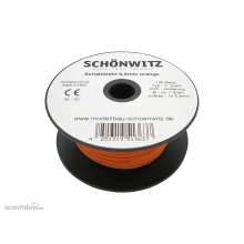 Schönwitz 51363 - 100 Meter Draht Kupferschaltdraht Schaltdraht 0,5mm 1-adrig orange