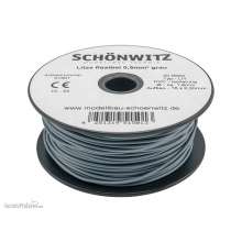 Schönwitz 51501 - 50 Meter Miniaturkabel Litze LIY 0,50mm² grau