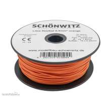 Schönwitz 51504 - 50 Meter Miniaturkabel Litze LIY 0,50mm² orange