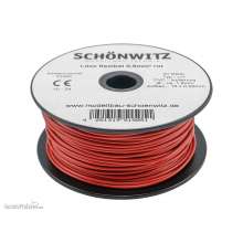 Schönwitz 51505 - 50 Meter Miniaturkabel Litze LIY 0,50mm² rot