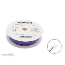 Schönwitz 51524 - 10m LIYZ Doppellitze Zwillingslitze 2x 0,14mm² lila / violett