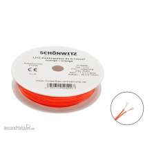 Schönwitz 51529 - 10m LIYZ Doppellitze Zwillingslitze 2x 0,14mm² orange