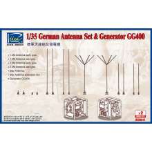 Riich Models RE30014 - German Antenna Set & GG400 Generator (Model kits x2) in 1:35