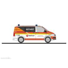 Rietze 53845 - Volkswagen T6 Malteser Rettungsdienst Filderstadt, 1:87