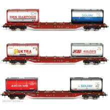 B-Models 54.303 - Containertragwagen Set 4 : NMBS Set