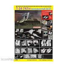 Dragon 540006986 - 1:35 T-34 747(r) mit 8.8cm FlaK 36/37