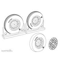 Brengun BRL48115 - F4U Corsair Ribbed Thread Wheels set