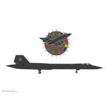 Herpa 573283 - U.S. Air Force Lockheed SR-71A Blackbird - 9th SRW Detachment 4, RAF Mildenhall ´Farewell-Dartboard? - 61-7980