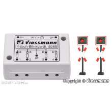 Viessmann 5801 - N Andreaskreuze, 2 Stück mit Blinkelektronik