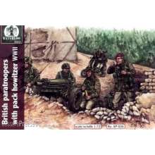 WATERLOO 1815 AP036 - Britsh paratroopers w.pack howitzer WWII in 1:72