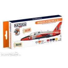 HATAKA HTK-CS70 - Orange Line Set(8 pcs) Modern Royal Air Force paint set vol. 3