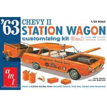 Round2 591201 - 1/25 1963 Chevy II Station Wagon mit Anhänger