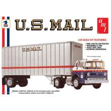 Round2 591326 - 1/25 Ford C600 US Mail Truck w/USPS Trailer