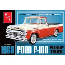 Round2 591407 - 1/25 1960 Ford F-100 Pickup w/Trailer NEW TOOLING