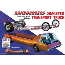 Round2 592970 - 1/25 Ramchargers Dragster & Transporter Truck