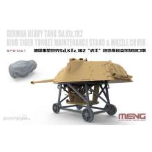 MENG-Model SPS-061 - 1:35 German Heavy Tank Sd.Kfz.182 King Tiger Turret Maintenance Stand&Muzzle Cover(Resin