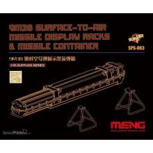 MENG-Model SPS-063 - 1:35 9M38 Surface-to-air Missile DisplayRacks & Missile Container (Resin)