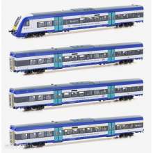 ASM Arndt Spezial-Modelle 597103 - 4er Set Marschbahn Personenwagen DBAG, Ep.VI, Grundset AC - Lemke