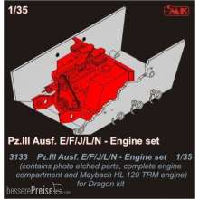 CMK 129-3133 - 1:35 Pz. III Ausf E/F/J/L/N Engine set