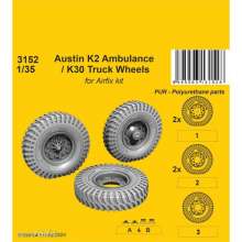 CMK 129-3152 - Austin K2 Ambulance / K30 Truck Wheels 1/35 / for Airfix kits